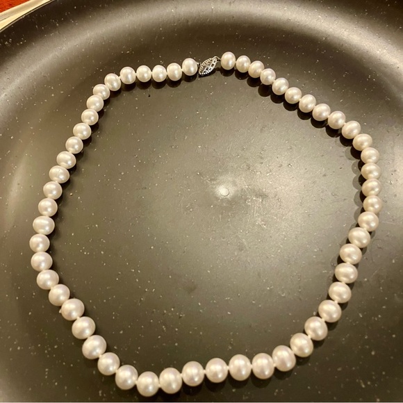 SET- 14K White Gold Cultured Freshwater Pearl Necklace and Bracelet. NWOT. - Picture 13 of 16